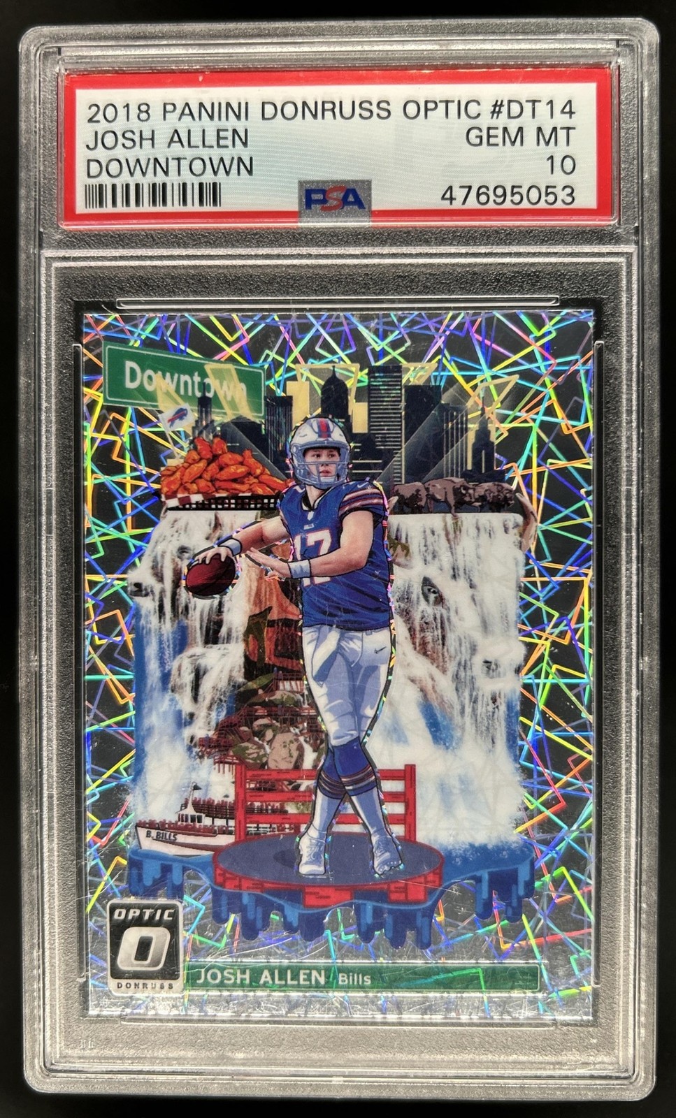 2018 Panini Donruss Optic Josh Allen Downtown SSP Rookie RC #DT-14 Bills PSA 10