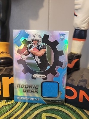 2025 Panini Prizm Football Tetairoa McMillan Rookie Gear Silver Prizm #RGR-TMC