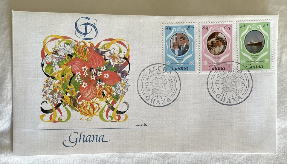 PRINCESS DIANA PRINCE CHARLES  1981 ROYAL WEDDING GHANA FDC FIRST DAY COVER - Image 2 of 3