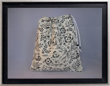 Gymnastics Leotard Grip Bags / Cream n Black Flowers Gymnast Birthday Goody Bag