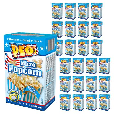 Mikrowelle Popcorn Gesalzen 24 Schachteln mit 3 x 100g Bags Vorteilspack Salzig