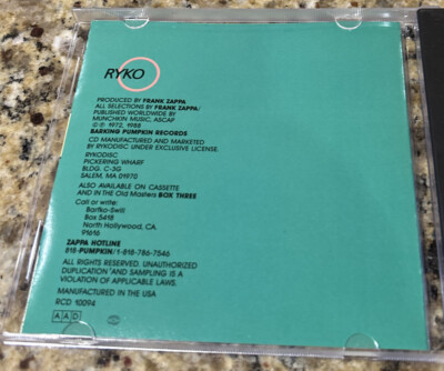 FRANK ZAPPA WAKA/ JAWAKA CD. RYKODISC RCD 10094 824302384824| eBay