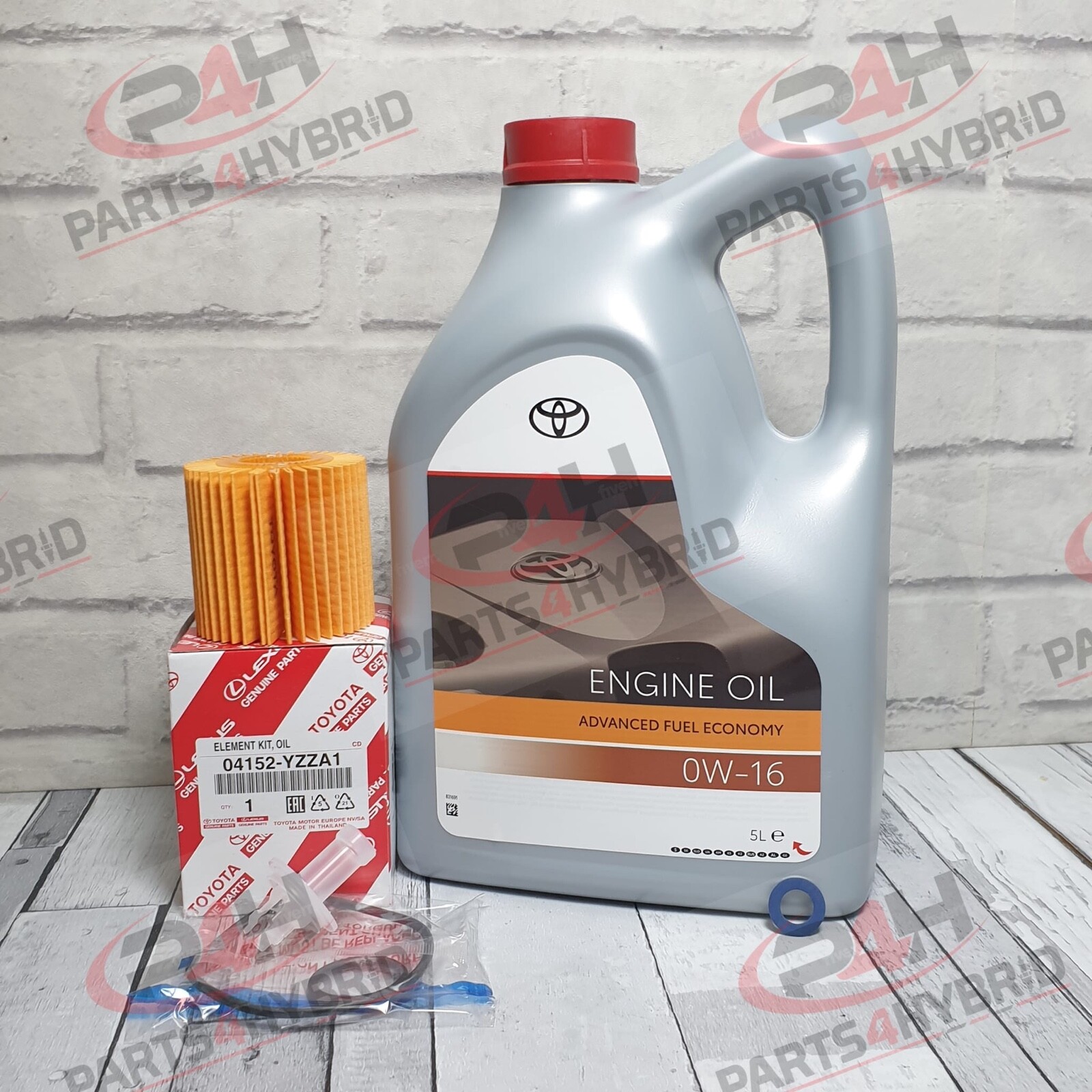 Genuine Toyota Intermediate Service Kit With 5L 0W16 Oil Filters and Washer
