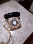 WORKS! Stromberg Carlson Black Rotary Desktop Telephone 500  Brass Cover. WORKS! — photo 2