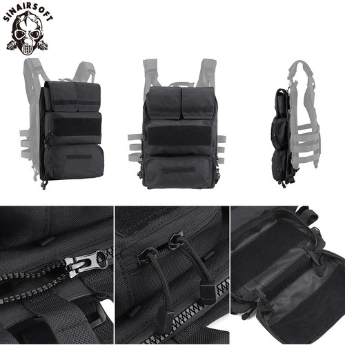 Tactical Zip-on Panel Pouch Plate Carrier Back Zip Pack Bag for JPC Bag Military - Picture 8 of 29
