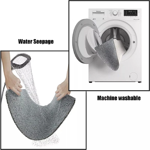 Loofah Shower Mat for Inside Shower Non-Slip Anti Mould PVC Bath Mat Quick Dry - Picture 7 of 15
