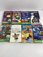 Big Idea Veggie Tales Christian Animated Cartoon Mixed VHS Video Tape LOT of 8
