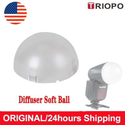 US TRIOPO Flash Dome Diffuser Soft Ball For Round Head Camera Flash Speedlite