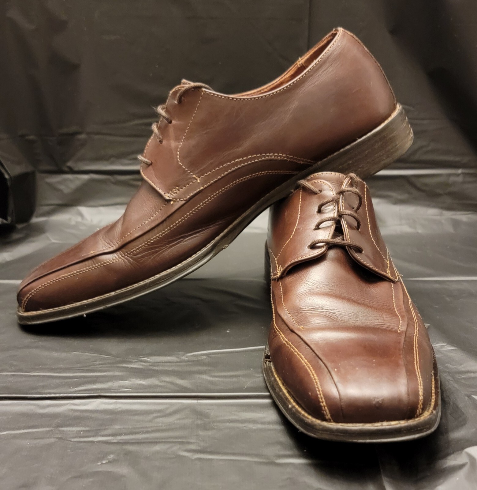 SAOLA Johnston & Murphy Uomo Oxford Marrone Dettaglio Punto Stringato Pelle 12 M 20 6460