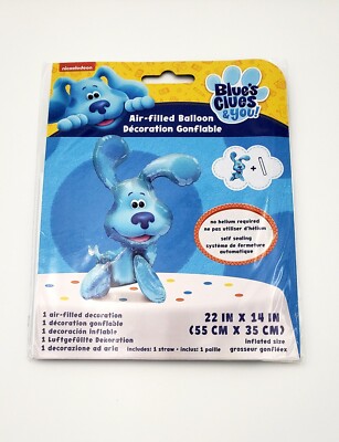 New Blue's Clues Air-Filled Sitting Balloon 22'' X 14'' Birthday Party Not Helium 