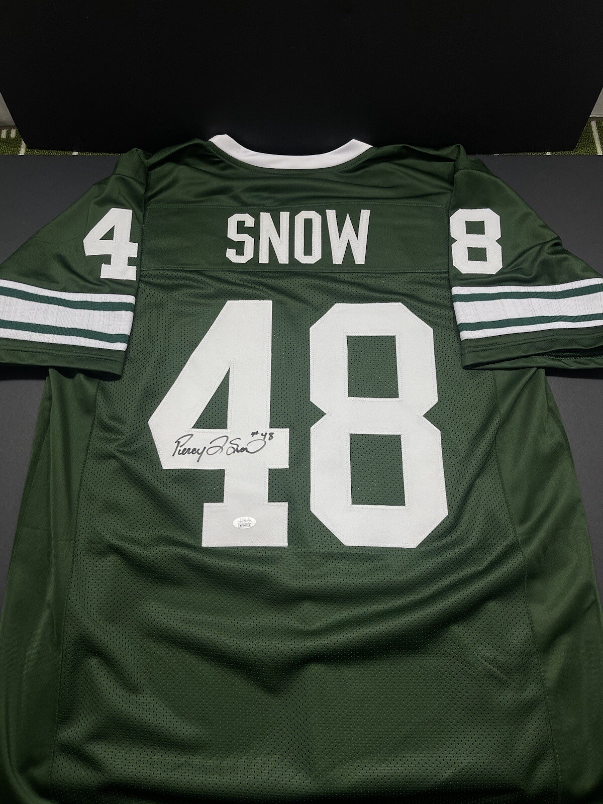 Percy Snow Michigan State Spartans Signed Jersey Sparty JSA Witness COA 