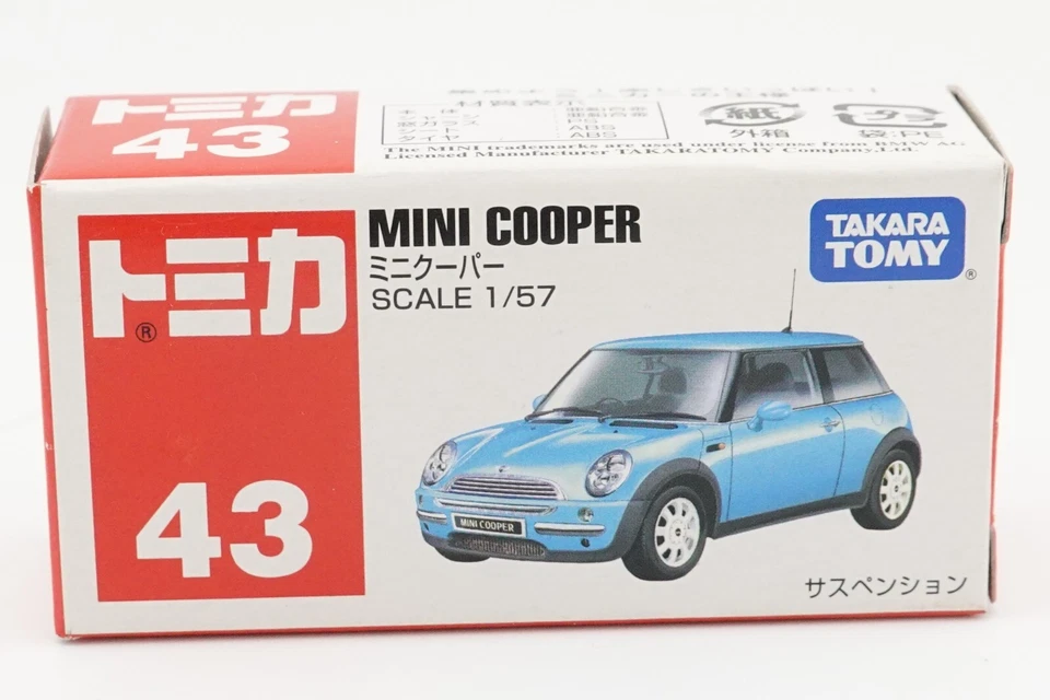 Takara Tomy Mini Cooper Blue Diecast #43 - Image 2 of 3