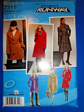 Simplicity Misses' Coat in 2 lengths W/Variations Sz 4-12 Pattern 2311 UC OOP