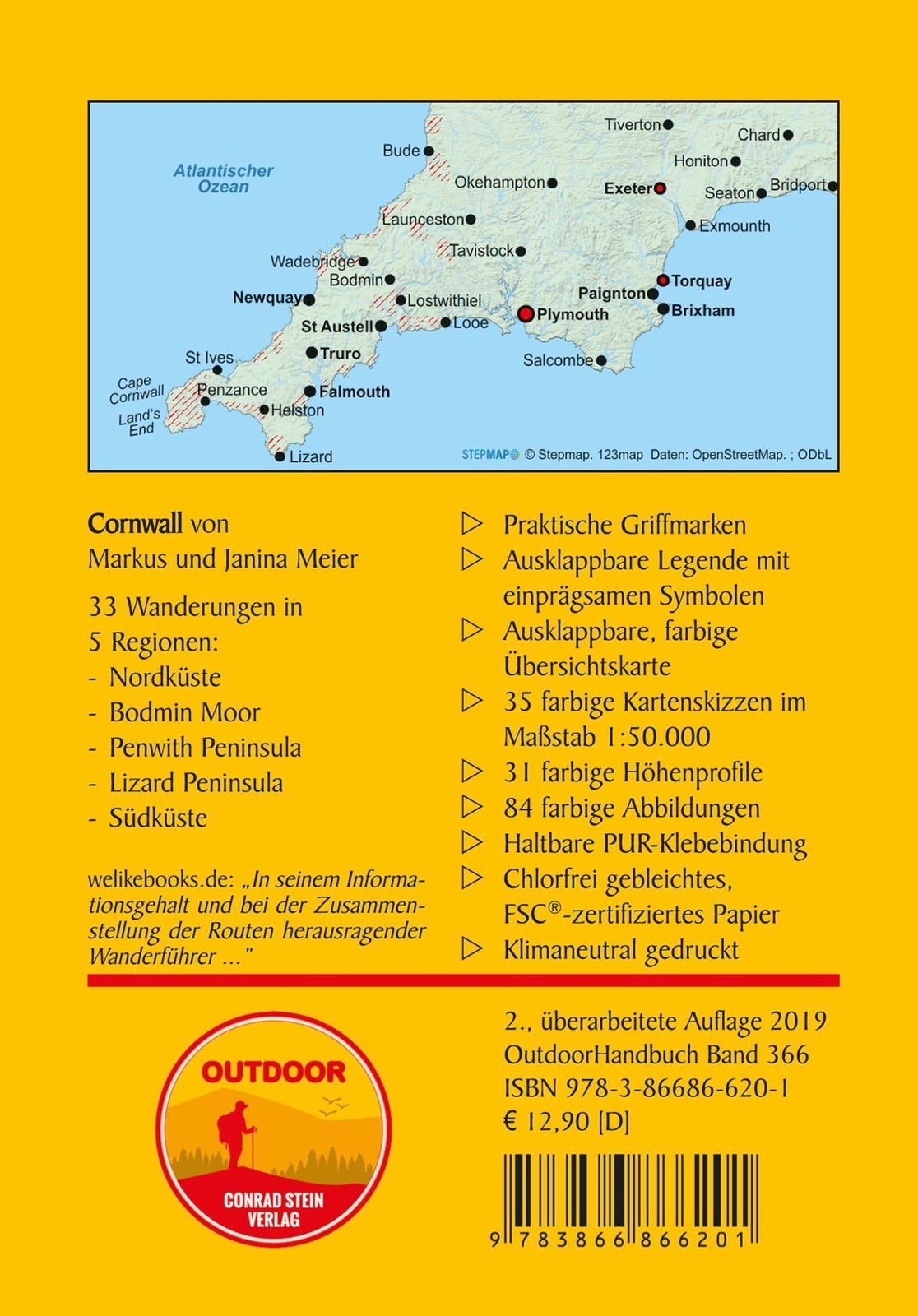 Thumbnail - 33 Wanderungen Cornwall | Markus Meier (u. A.) | Deutsch | Taschenbuch