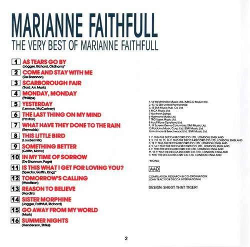 Marianne Faithfull - The Very Best Of Ma CD Comp Mono RE 4374 - Bild 2 von 4
