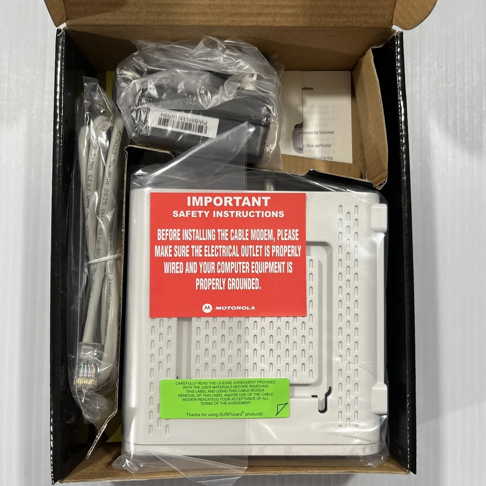Cable Modem Motorola SB6141 Docsis 3.0 SURFboard Extreme 8 Faster Up To 343 MBPS - Image 2 of 4