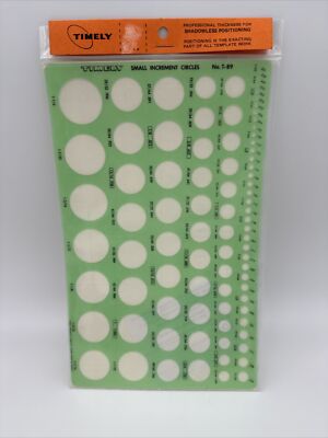 Vintage Timely Small Increment Circles No. T-89 NOS