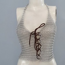 Chainmail Top, Party Top, Fancy style Chainmail Aluminum Costume