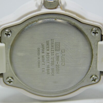 CASIO 3363 LRW-200H White Tone Quartz Analog Women display picture 2