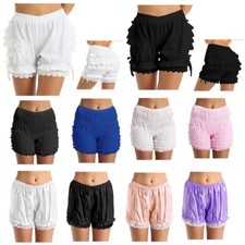Womens Vintage Victorian Lace Trim Ruffles Bloomers Shorts Pumpkin Pajamas Pants