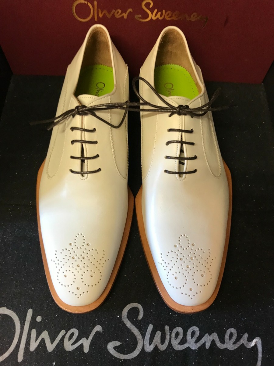 OLIVER SWEENEY, BRAND NEW, OFF WHITE LEATHER, SEMI MADE IN