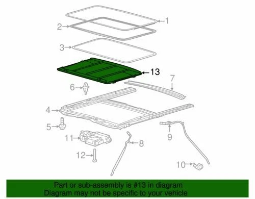 Genuine Ford Mercury Mariner Escape 2009-2012 Sunroof Cover 8L8Z-78519A02-BB - Изображение 2 из 2