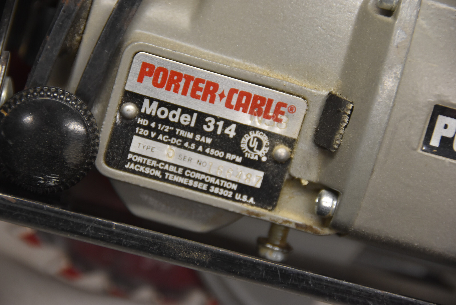Vintage Porter Cable Model 314 HD 4 1/2" Trim Saw w/Metal case eBay