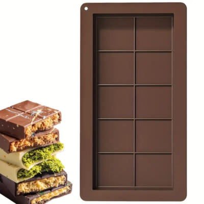 10 Zellen Dubai Viral Schokoladentafel Form Silikon Bonbonform Tiefe Schokoladentafel