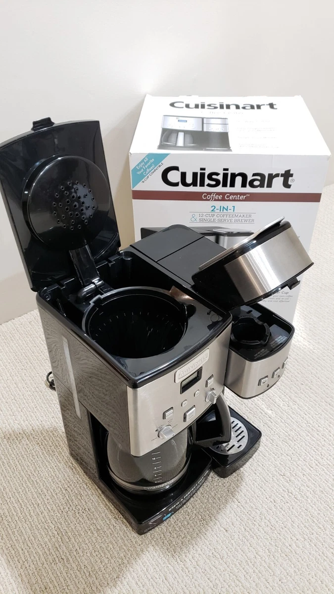 Cuisinart Coffee Center 12-Cup Coffee Maker and Single-Serve Brewer, Single  Serve Brewer Offers 3-Sizes6-Ounces, 8-Ounces and 10-Ounces, Stainless  Steel/Black - SS-15P1 