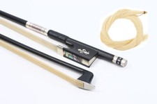 10pc Strong Carbon fiber Violin bows 4/4, ebony bow Frog Inlay Fleur de Lys