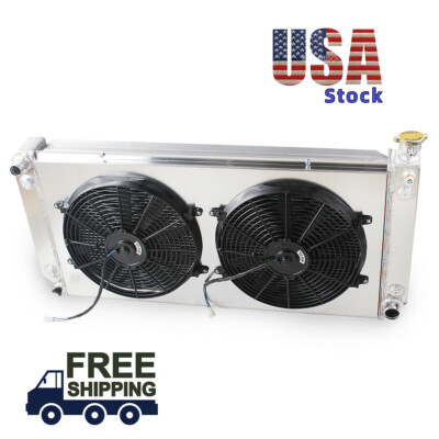 3Row Radiator+2Fan For 1988-2000 89 CHEVY/GMC C/K C1500 K2500 C3500 5.0L 7.4L AT
