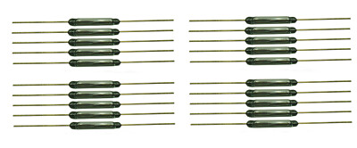 20 Reedkontakt 14 mm x 2 mm Miniatur Reedschalter Schließer 500mA/10W