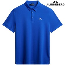 Image of J.LINDEBERG PEAT POLO SHIRT / CLUB BLUE / PREMIUM GOLF POLO/ @40% OFF