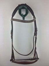 Trense, softline anatomische Trense hannoverschem Reithalfter braun silberfar WB