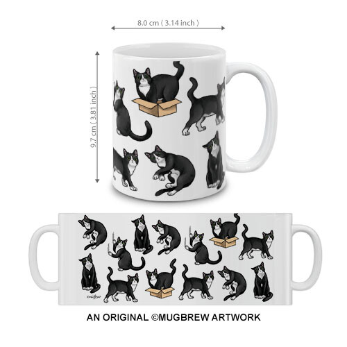 Taza de té de cerámica café leche posturas divertidas para perro con empuñadura, 11 oz - Imagen 89 de 106