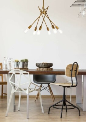 FOYER DINING ROOM KITCHEN PENDANT CHANDELIER MODERN SPUTNIK LIGHTING 6 LIGHT