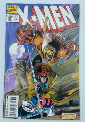 X-Men Vol. 1 No. 33 Gambit vs. Sabretooth, 1994 Marvel Comics