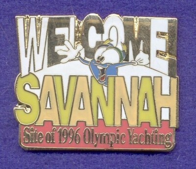 Welcome Savannah Georgia Venue Site Olympic Yachting Sailing Izzy Mascot Pin #2