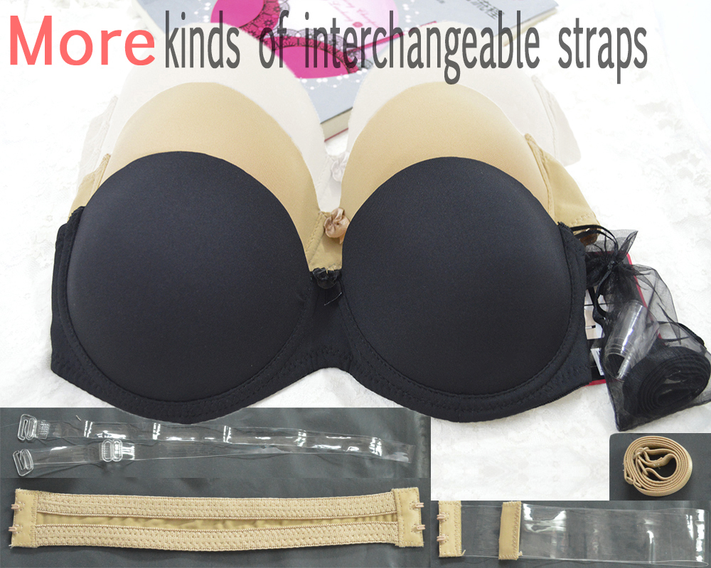 Reggiseno Push Up Imbottito Invisibile D.N Goddess - Multiuso, Senza Spalline, Convertibile - Taglie 32-42 ABCD - Foto 5