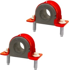 4 PC Code Red Extreme Front Sway Bar Bracket + Bushing Kit FITS Explorer & More 