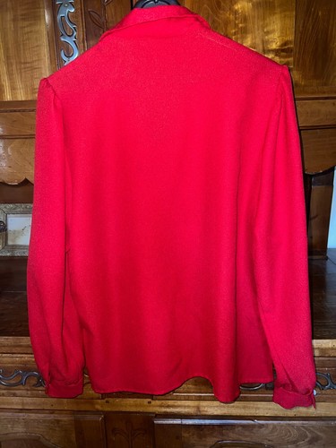 Chemisier blouse vintage fait par couturière taille 38 crèpe jersey réf V11 - Picture 5 of 5