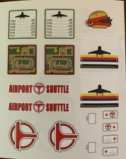 Custom Replacement Stickers for 6399 Airport Shuttle