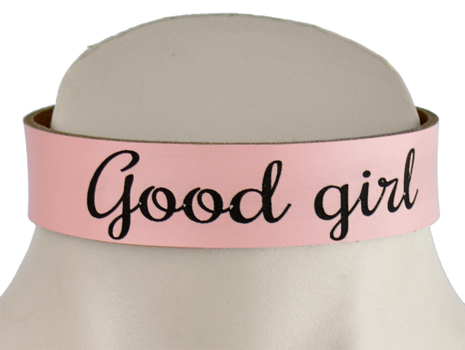 トップス SCULPTOR Good Girl Collar Tee Butter CUSTOMIZABLE BLUSH PINK Beautiful Engraved 'Good Girl' Collar HOT