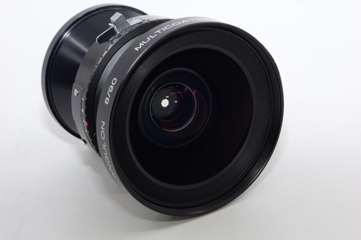 Schneider 90mm f8 Super Angulon MC 4x5 W. A. Lens in Copal