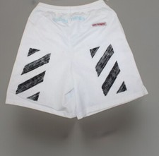 Off White Seeing Things Mesh Shorts Stencil Bottom Diagonal Gym Logo Portugal S