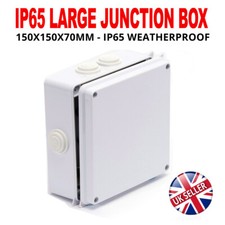WATERPROOF JUNCTION BOX OUTDOOR IP65  PREMIUM QUALIT 15 x 15 x 7cm  ELECTRICAL