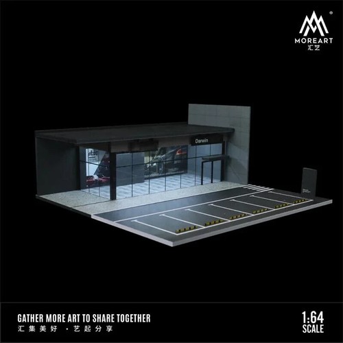 1/64 Diorama Garage Model LED Lighting Car Showroom Model Display Case Gift US - Picture 73 of 141