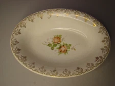 VINTAGE HOMER LAUGHLIN VIRGINIA ROSE PATTERN VEGETABLE BOWL H7N