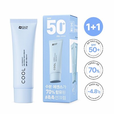 SNP UV Perfect Air-Cool Sun Cream 50ml + 50ml Set SPF50+ PA++++ K-Beauty