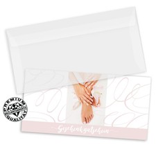 Gutscheinkarten "DINlang" mit Kuverts für Fußpflege Podologie Pediküre FU9226